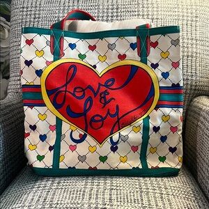 Brighton Red and Blue Heart Totes
